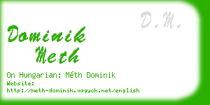 dominik meth business card